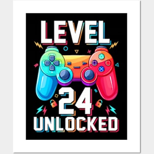 Level 24  Video Game 24th Birthday Posters and Art